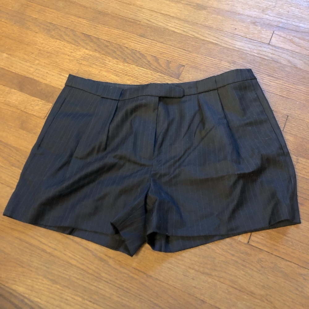 J Crew pinstripe wool suit shorts